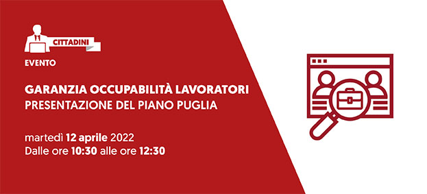 Foto “Garanzia Occupabilità Lavoratori (GOL)”: presentazione del Piano Puglia