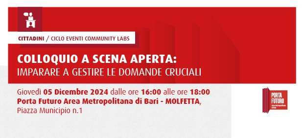 COMMUNITY LABS - Colloquio a scena aperta: imparare a gestire le domande cruciali