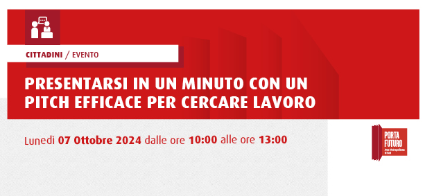 Foto PRESENTARSI IN UN MINUTO CON UN PITCH EFFICACE PER CERCARE LAVORO