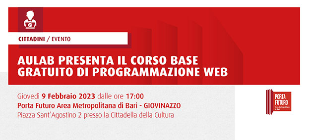 Foto Aulab presenta il corso base gratuito di programmazione web