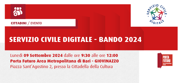 Foto BANDO SERVIZIO CIVILE DIGITALE 2024