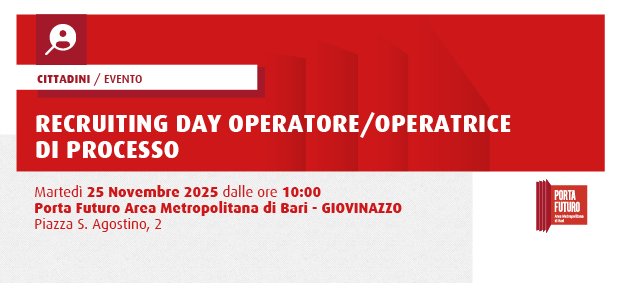 RECRUITING DAY – OPERATORE/OPERATRICE DI PROCESSO