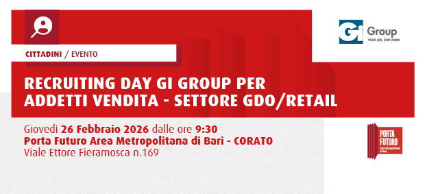 Recruiting day Gi Group per addetti vendita - settore GDO / Retail