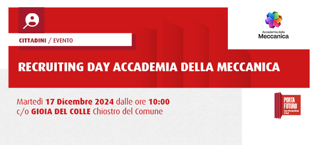 Foto Recruiting day per apprendisti operatori macchine CNC, manutentori meccanici e programmatori PLC – ACCADEMIA DELLA MECCANICA 