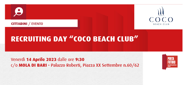 Recruiting day “COCO BEACH CLUB”
