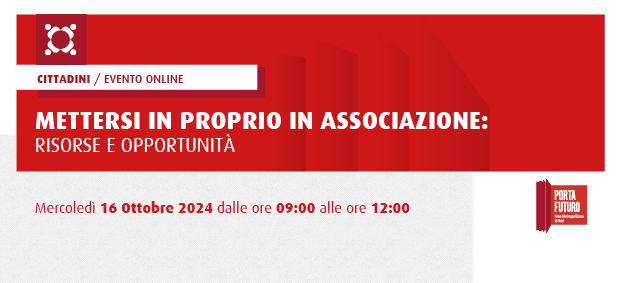 Mettersi in proprio in ASSOCIAZIONE: risorse e opportunità