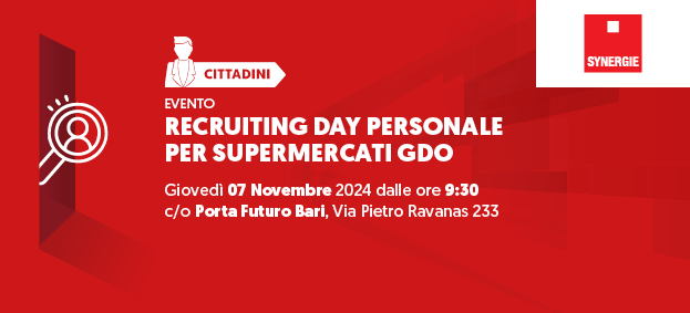 Recruiting day “Personale per supermercati GDO” – Synergie