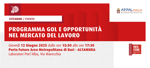PROGRAMMA GOL E OPPORTUNITÀ’ NEL MERCATO DEL LAVORO