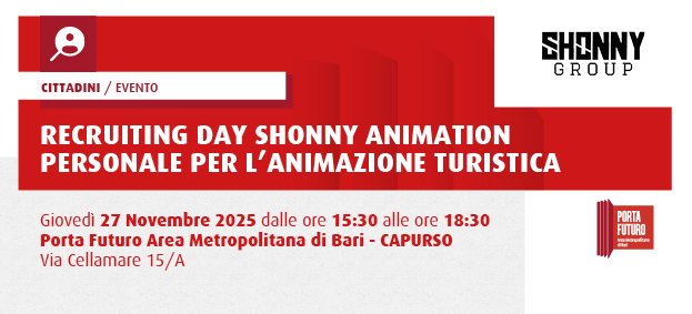 Recruiting Day Shonny Animation personale per l’animazione turistica