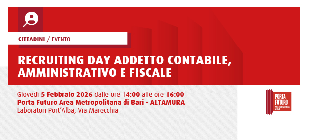 RECRUITING DAY – ADDETTO CONTABILE, AMMINISTRATIVO E FISCALE